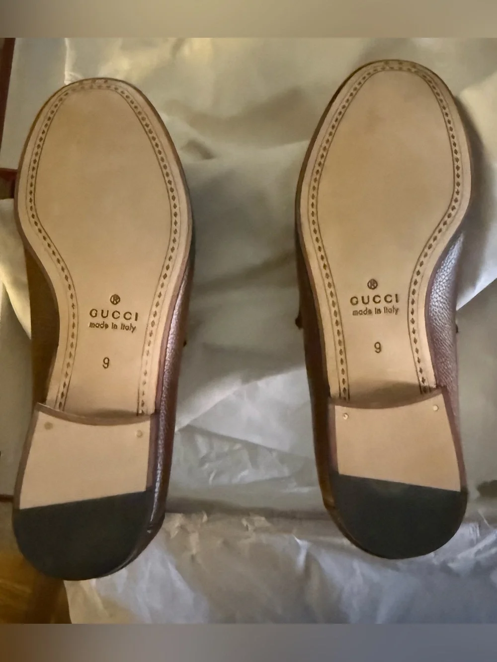 Gucci Bryanne Horsebit Leather Loafers – Nut Brown – Men’s Size 9 – Brand New